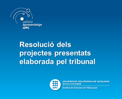 Resolució dels projectes presentats elaborada pel tribunal